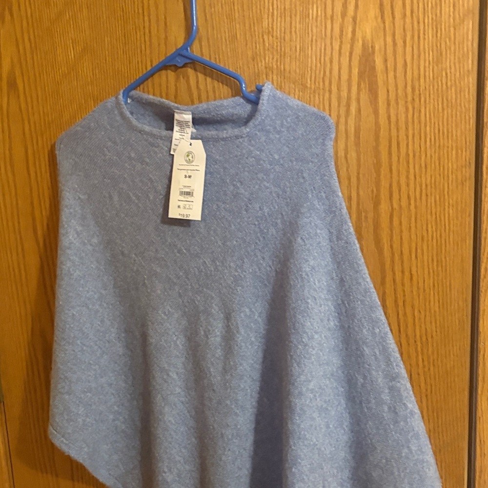 Time and Tru Blue Poncho